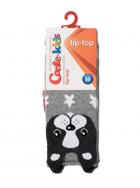 Гольфы детские для девочек Conte-Kids TIP-TOP (мордашки) 19С-141СП 042 р.18 серый 