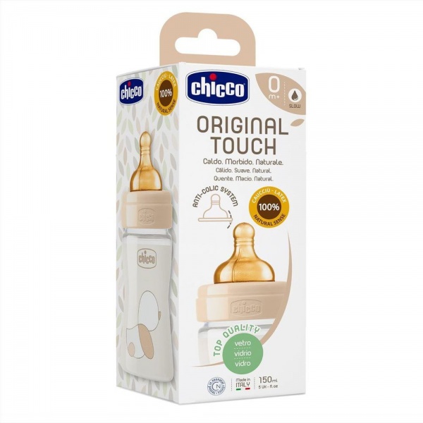 Бутылка детская Chicco Original Touch 150 мл от 0 месяцев медленный поток 27710.30