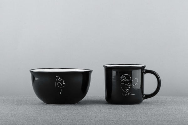 Салатник Lady in black 135 мм фарфор Vittora