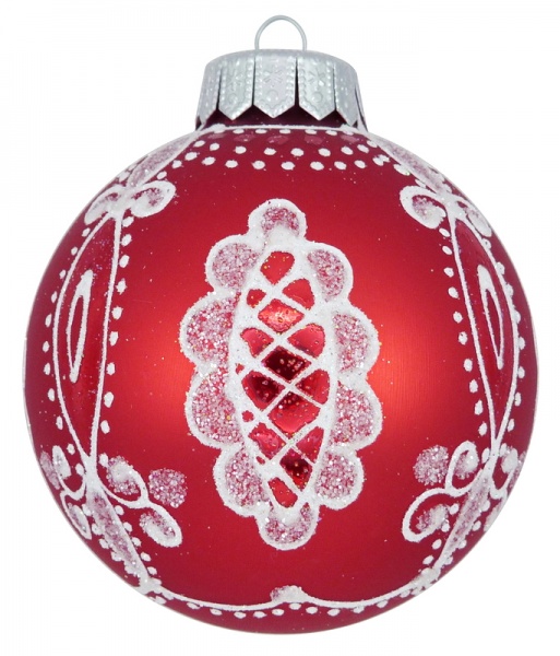 Шар ажурный АСК d 100 мм красный матовый 100Dуз(2)/4