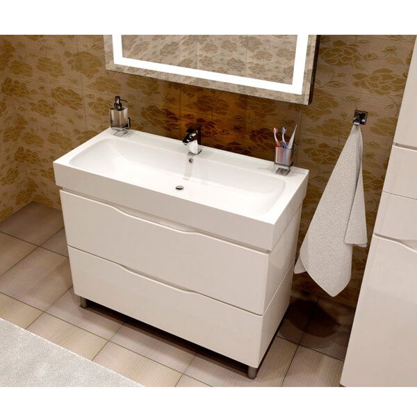 Тумба Aqua Rodos Венеция 100 с умывальником Pinto 100 