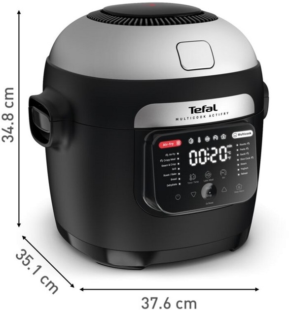 Мультиварка-мультипіч Tefal 2в1 MULTICOOK ACTIFRY MY741CF1