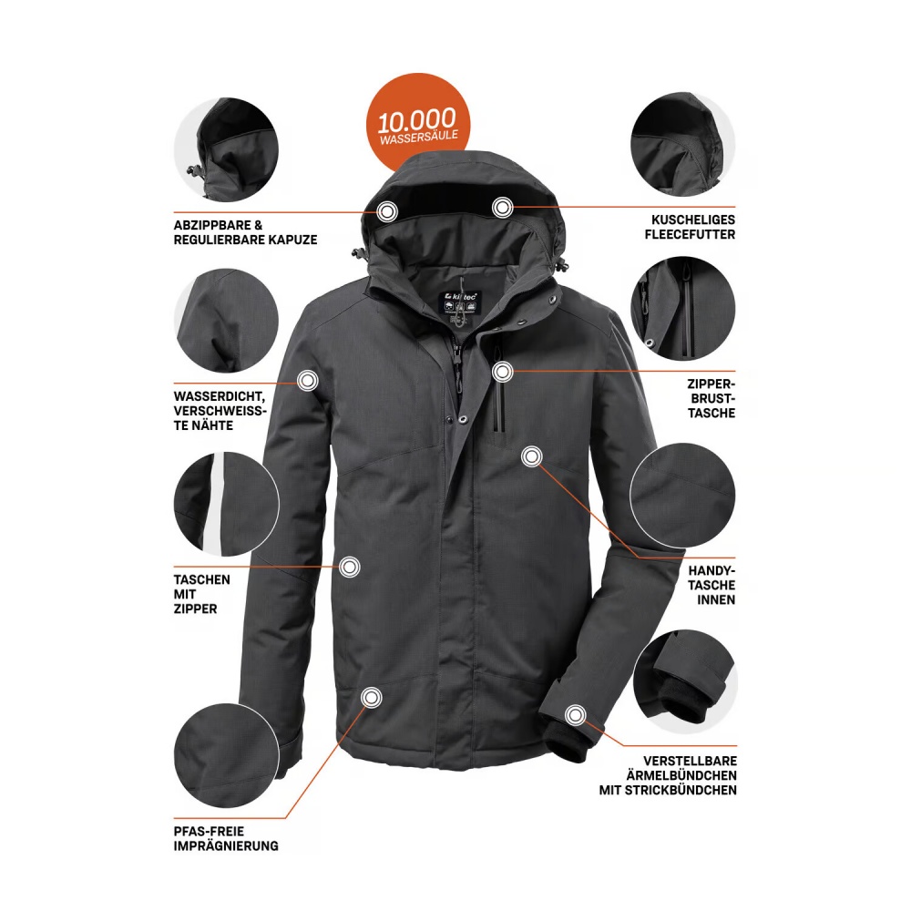 Куртка Killtec KOW 161 MN JCKT 37589-233 р.XL сіра