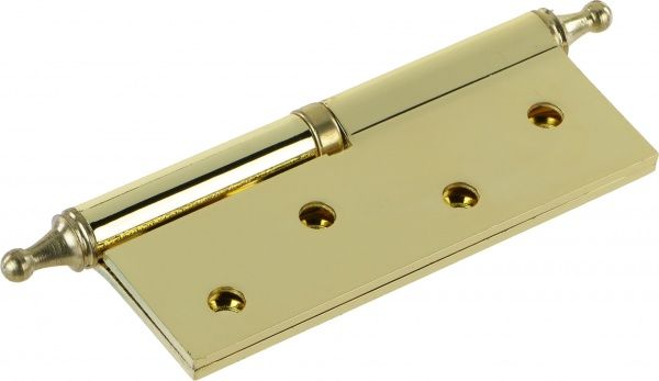 Петля съемная Fuxia 12850 фигурная 100x31x2,5 мм полированная латунь левая 2 шт