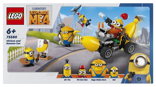 Конструктор LEGO Minions Посіпаки й банановий автомобіль 75580