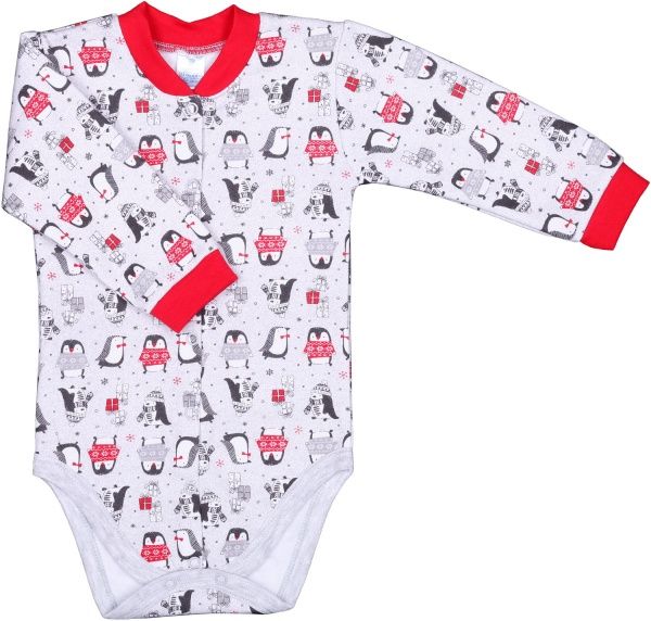 Боди детское для девочки Baby Veres Penguins р.74 красный 