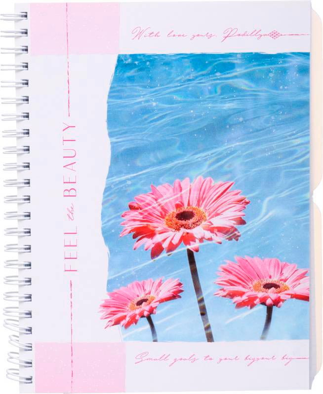 Зошит шкільний Квіти А5 108 аркушів у клітинку