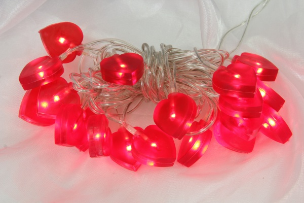 Электрогирлянда Джаз Лайт Сердечки 4113366 лампа накаливания 20 ламп 2 м 