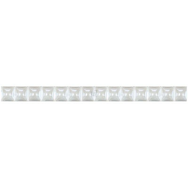 Бордюр агат стік білий люстрований Grandkerama 1,3х20 см