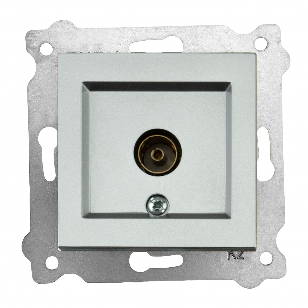 Механізм розетки TV прохідна без заземлення EXEN Karell IP20 срібло 290-001003-257