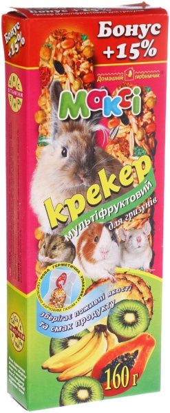 Крекер Максі для гризунів мультифруктовий 160 г