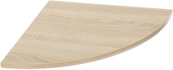 Полка ДСП угловая радиусная 400x400 мм дуб сонома 