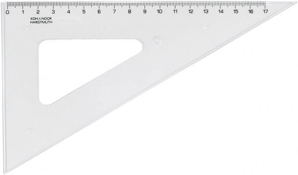 Треугольник прямоугольный, 60/200, прозрачный, 744700 Koh-i-Noor