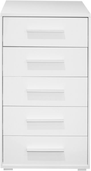 Комод Embawood Mirina 5 шухляд білий лак/білий 