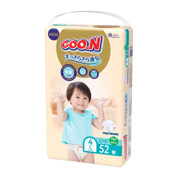 Підгузки Goon Premium Soft 9-14 кг 4 (L) 52 шт.