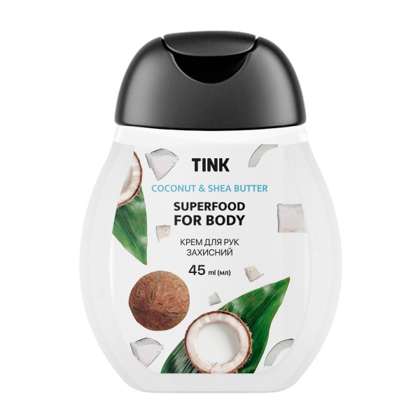 Крем для рук Tink захисний Coconut з олією кокосу та маслом ши 45 мл 1 шт.
