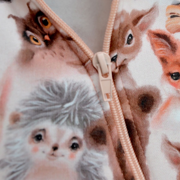 Комбинезон детский для девочки Blanka Животние р.74 коричневый 110356 