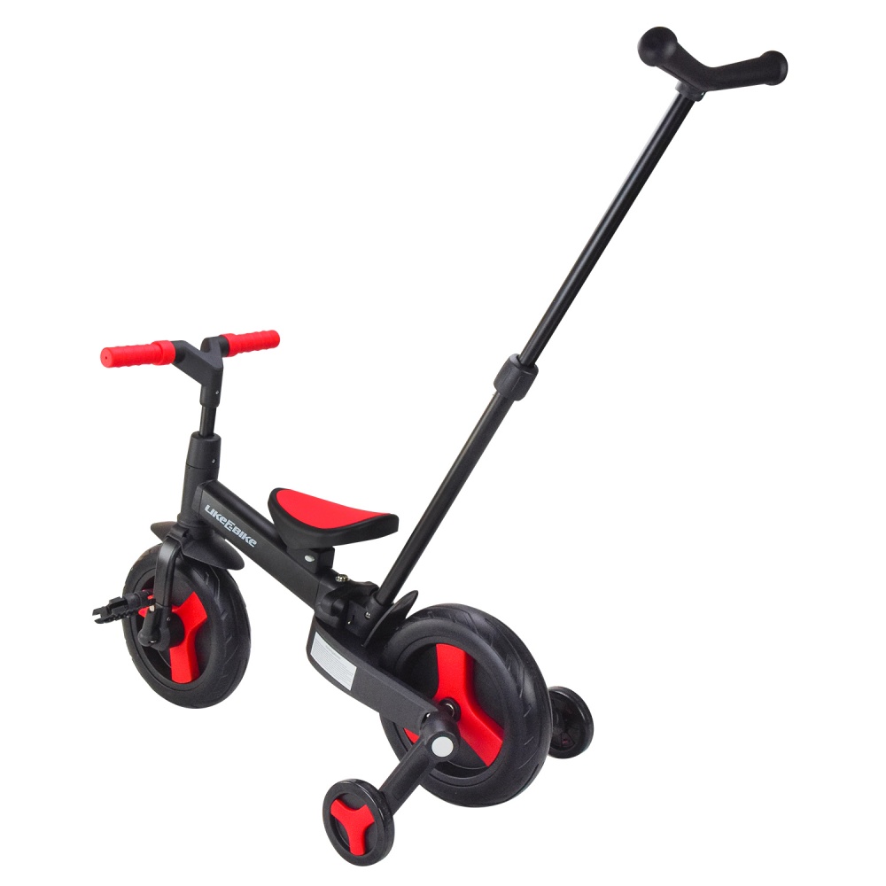 Велосипед детский трехколесный 3в1 красный с черным TB2401 RED