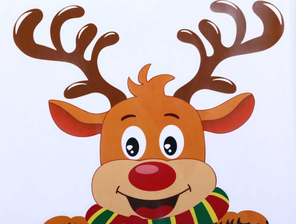 Наклейка на стекло новогодняя 4 вида в ассортименте WNSK-60 45x60 см