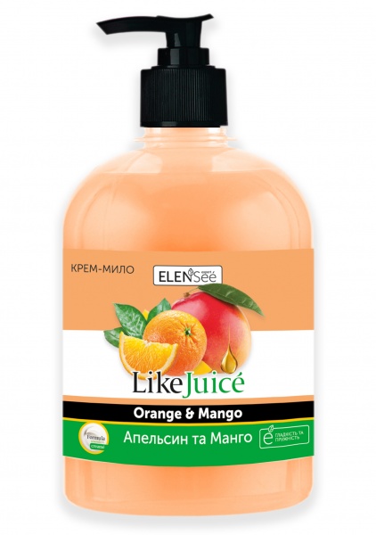 Крем-мыло LIKE JUICE Апельсин и Манго 500 мл