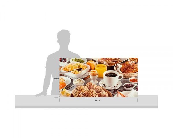 Репродукция Еда и напитки. Завтрак 96x48 см 