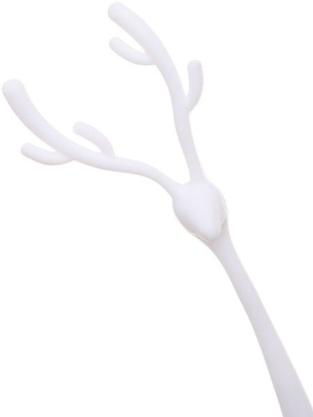 Ручка гелевая Рождественский белый олень 