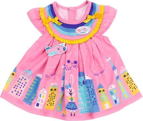 Набір Zapf Одяг для ляльки Baby Born Миле плаття Рожеве 828243-1