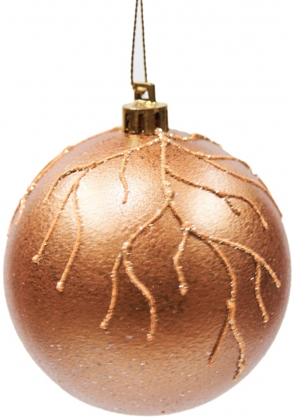 Куля новорічна Іскра помаранчевий