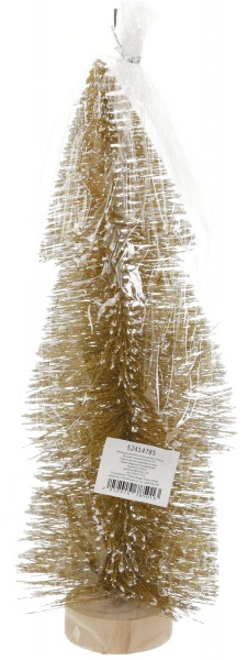 Елка декоративная настольная золотая 15x40 см