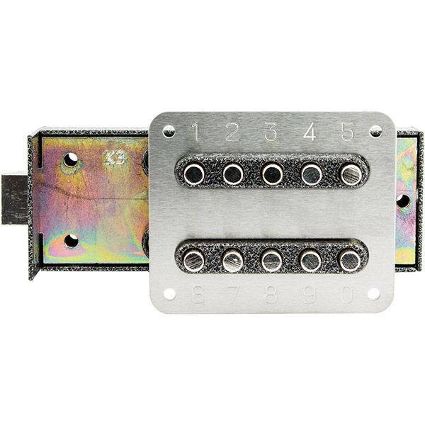 Дверний замок вхідний ЗКП-40 античне срібло