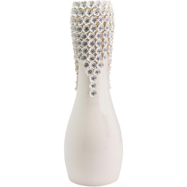 Ваза декоративная Пина белая 48 см