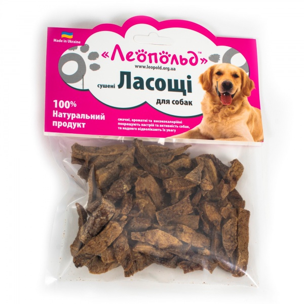 Лакомство Леопольд вымя сушеное 100 г