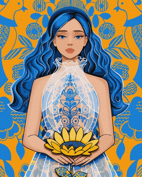 Картина по номерам Золотой цветок 40x50 см Идейка 