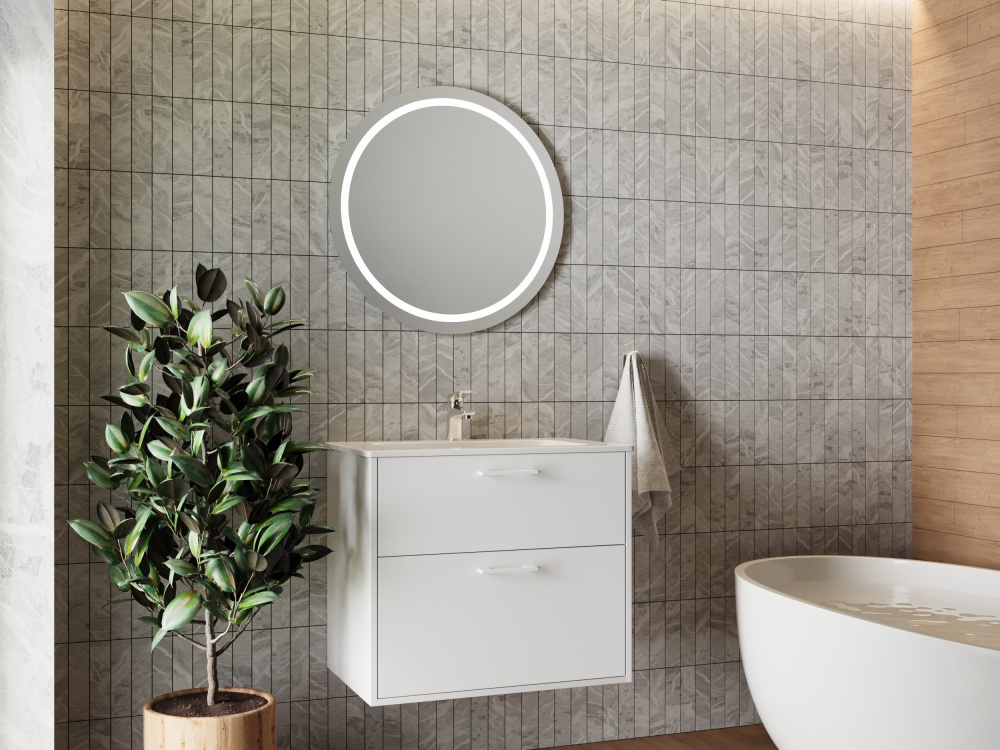 Тумба ЮВЕНТА Afina 70 см Біла під стільницю або умивальник Piedra 70