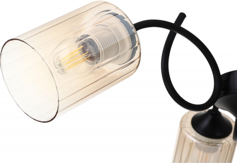 Люстра стельова Sensio Scorpius 3x40 Вт E27 чорний/димчастий ALG-07517/3