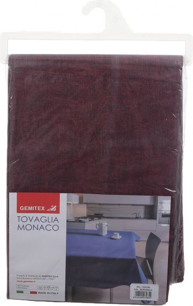 Скатертина Monaco 120x160 см бордовий Gemitex 