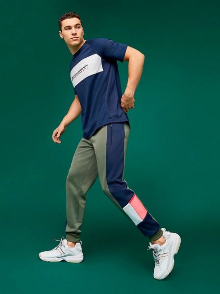 Брюки Tommy Hilfiger BLOCKED FLEECE PANT CUFFED S20S200211302 р. M оливковый