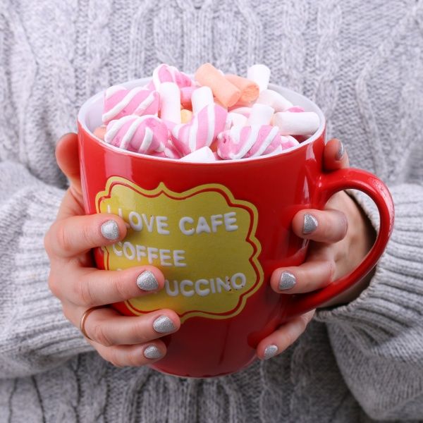 Чашка I love cafe Red 920 мл, кераміка Bella Vita