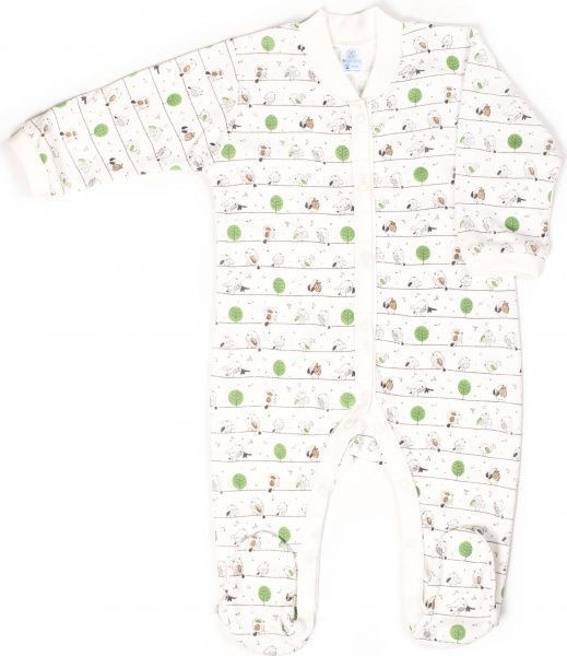 Человечек Baby Veres Funy sparrows р.74 бежевый с рисунком 