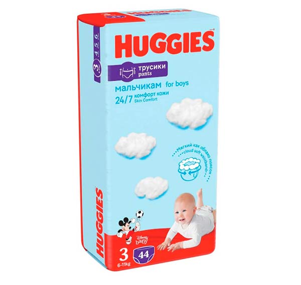 Підгузки-трусики Huggies Boy 3 6-11 кг 44 шт.