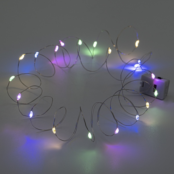 Декоративная гирлянда Altalusse (INL-2102B-20 Multicolor) встроенный светодиод (LED) 20 ламп 2 м 