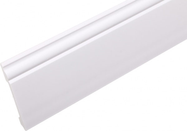 Плинтус King Floor JX115-W белый 2000x120x14 мм 