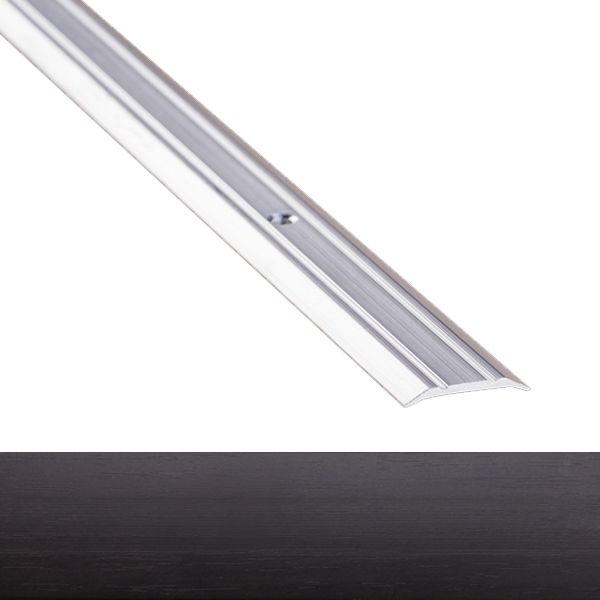 Порожек алюминиевый 5-А Лугалпроф профилированный с отверстиями 3x25x900 мм дуб венге