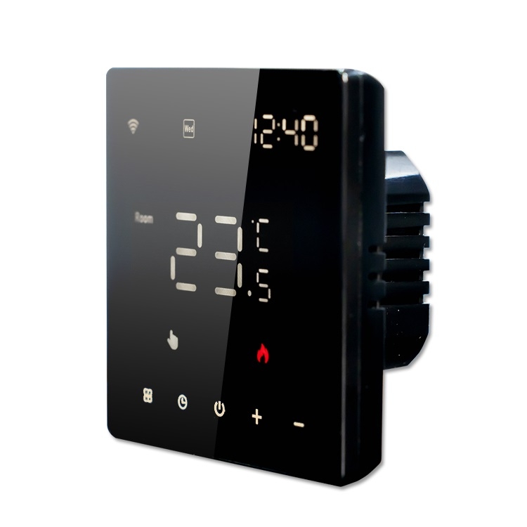 Терморегулятор для теплого пола In-Therm WI-FI СЕНСОРНЫЙ PWT 081 ЧЕРНЫЙ