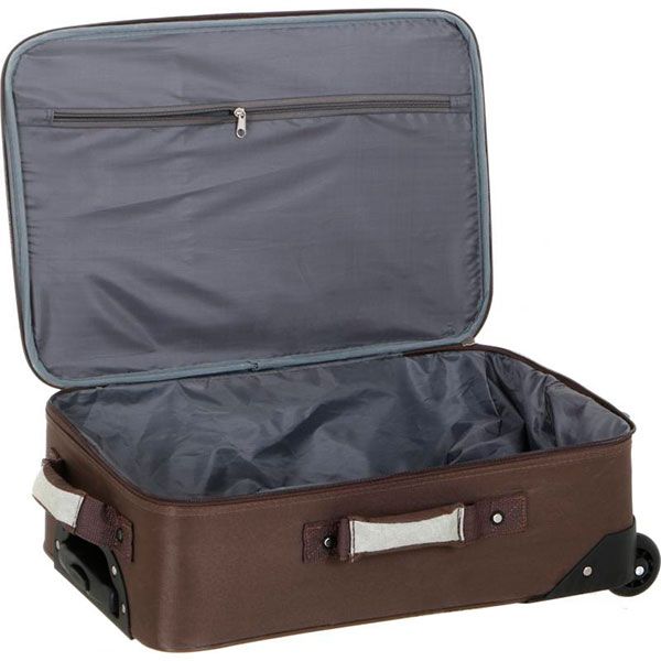 Чемодан Underprice 1022NC коричневый с бежевым 71x45x23 см