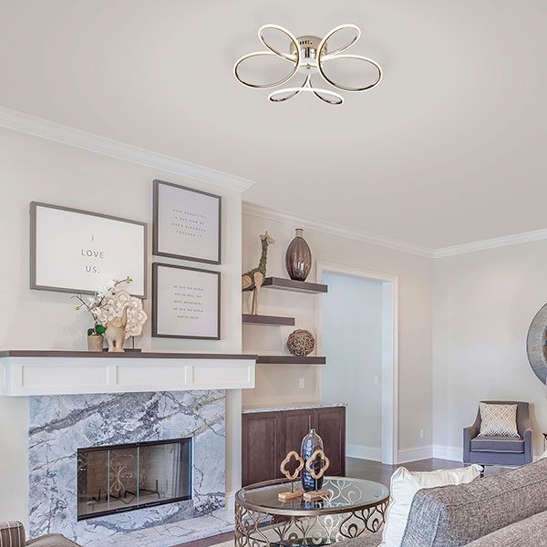 Люстра светодиодная Strotskis Lozanna 63 Вт хром 90083/3 