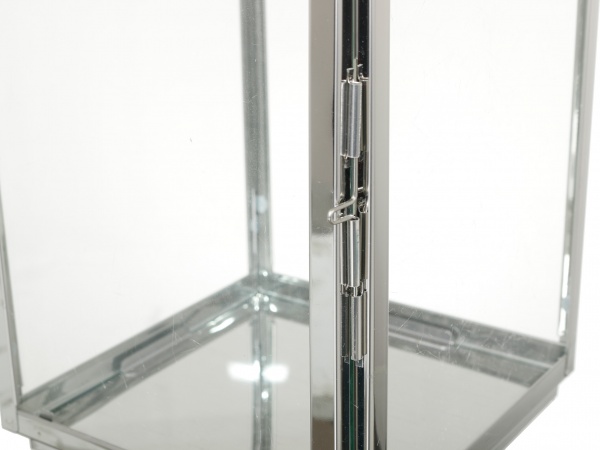 Подсвечник-фонарь Lle 17х16х42 см серебристый