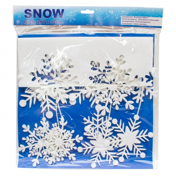 Декорация Девилон со снежинками 200 см 90303 