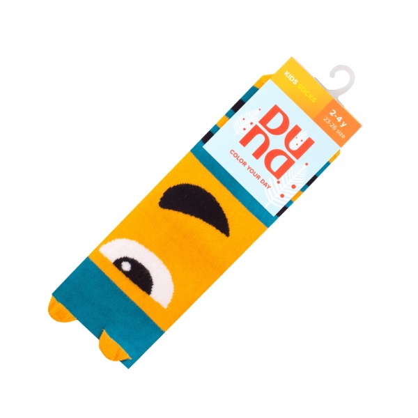 Носки унисекс Duna новогодние 4115 махра р.18–20 желтый 