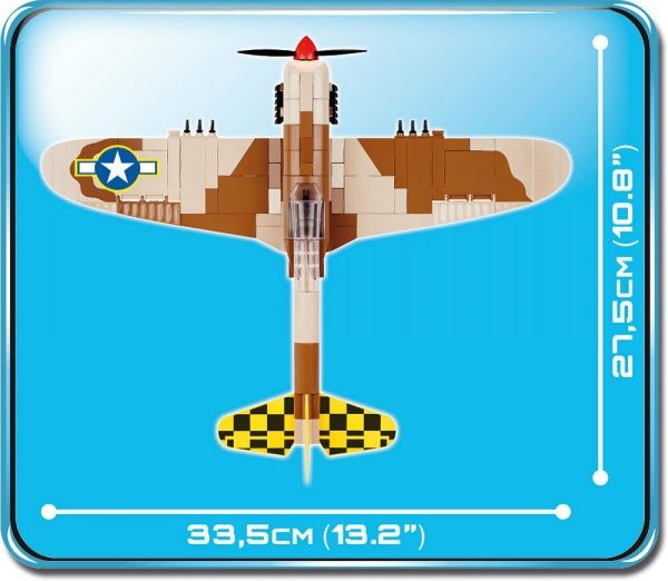 Конструктор Cobi Вторая Мировая Война Самолет Кертисс P-40 Вархавк COBI-5519